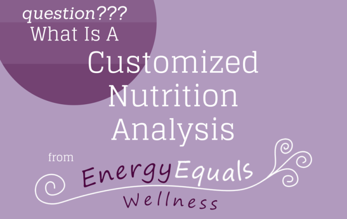 customized nutrition analysis